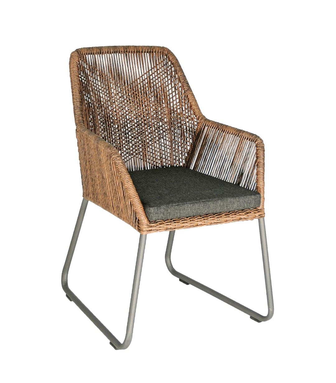 SIT Mobilia Allanis Fauteuil repas alu anthracite pieds en luge Abaco Philipino 18 - Copacabana Black 90