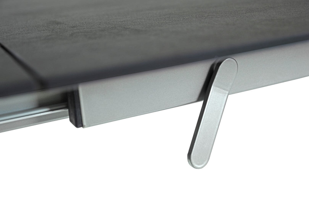 SIT Mobilia Etna Alpha Plus Table à rallonge 160-220x95cm en inox brossé avec Plateau céramique