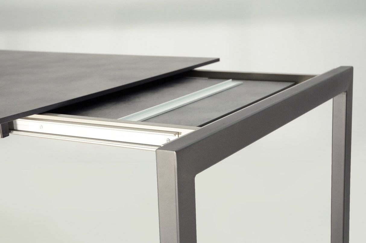 SIT Mobilia Etna Alpha Plus Table à rallonge 210-270x95cm en inox brossé avec Plateau céramique