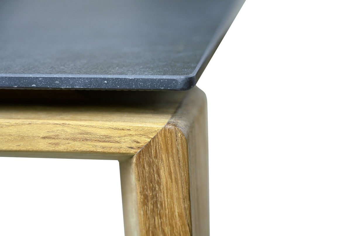 SIT Mobilia Olympia Turin Table à rallonge pivotante 160-220x95cm en teck avec Plateau céramique