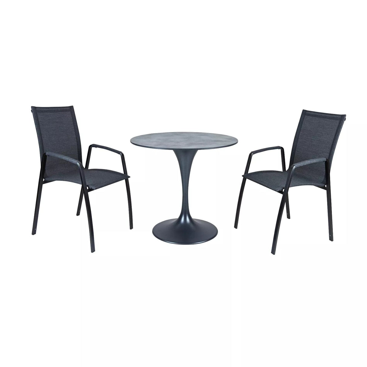 SIT Mobilia Tinto Preto Hoch Fauteuil repas inox chromé noir