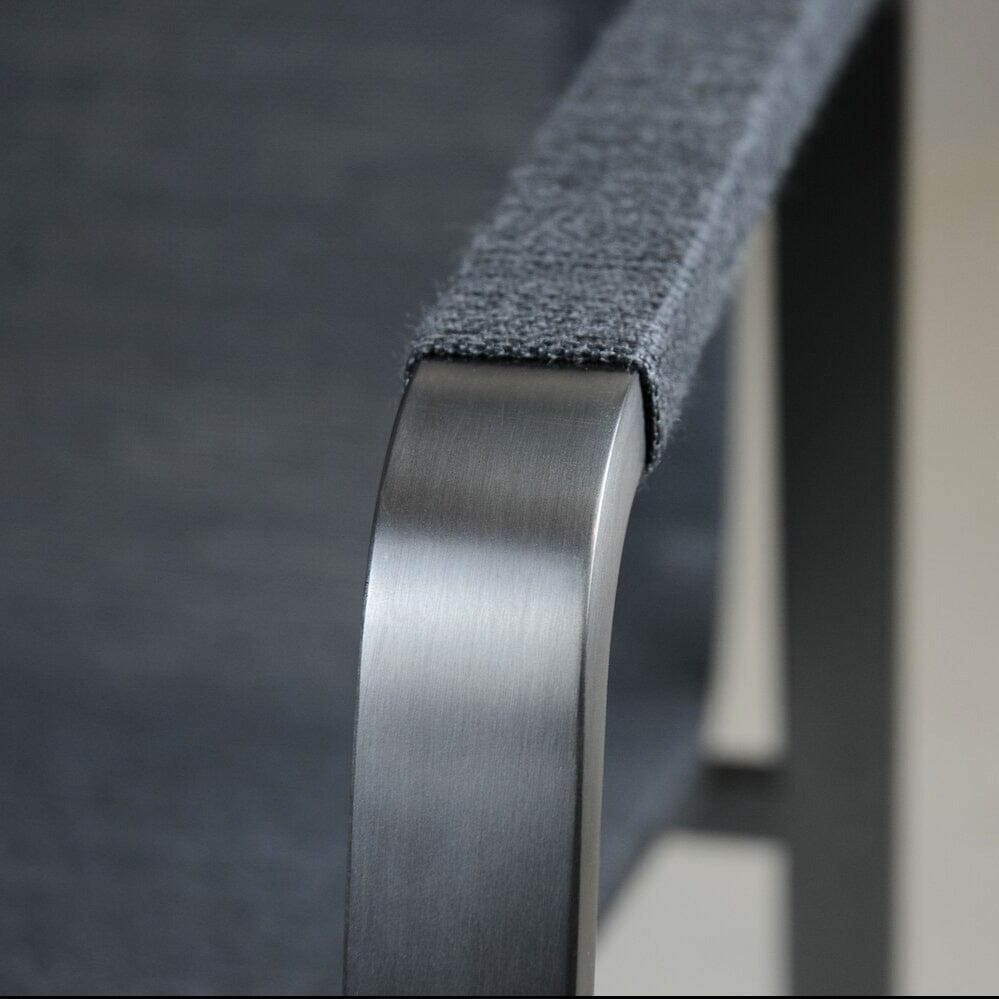 SIT Mobilia Tinto Preto Hoch Fauteuil repas inox chromé noir