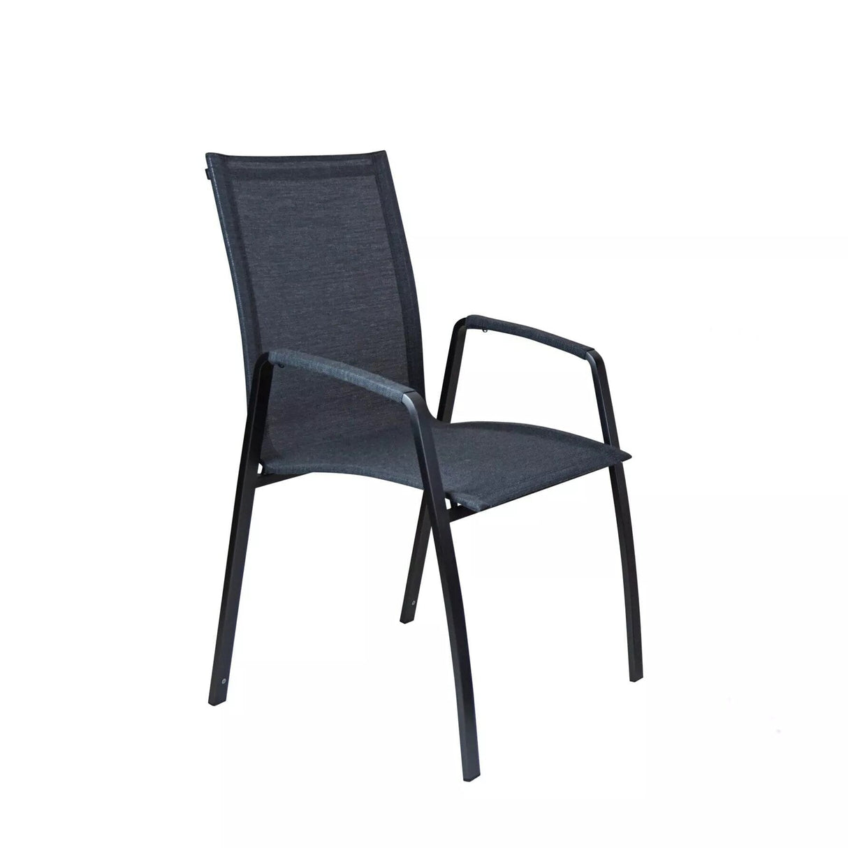 SIT Mobilia Tinto Preto Hoch Fauteuil repas inox chromé noir