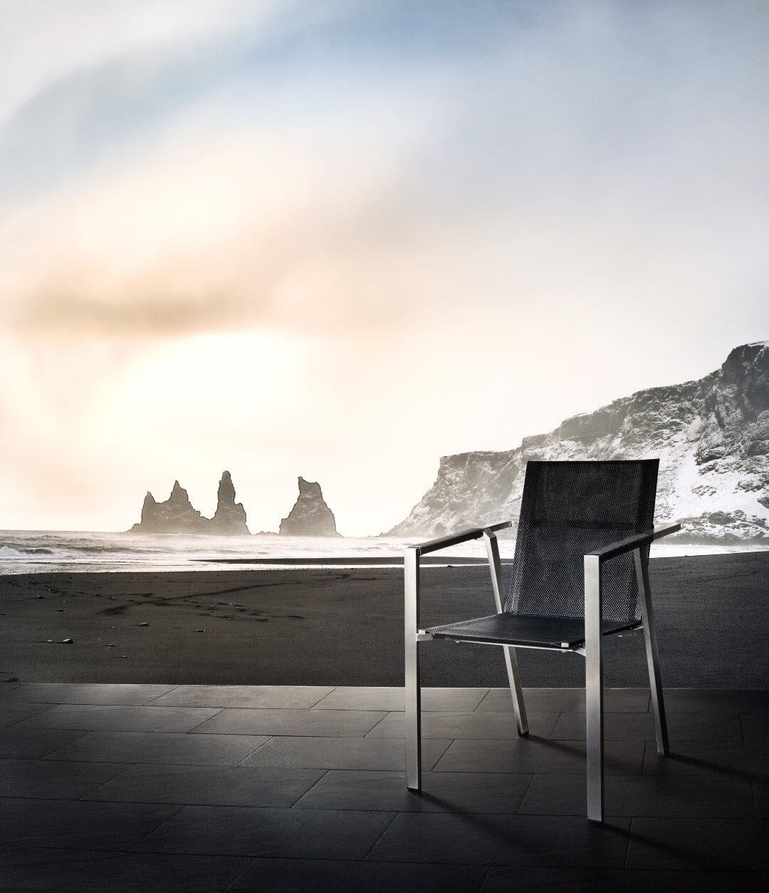 Solpuri Allure Fauteuil empilable - Acier inoxydable