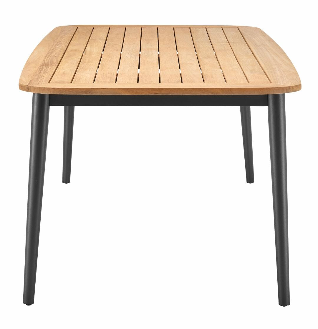 Solpuri Charlie Table 230 x 100cm - Alu Anthracite / Plateau Teck