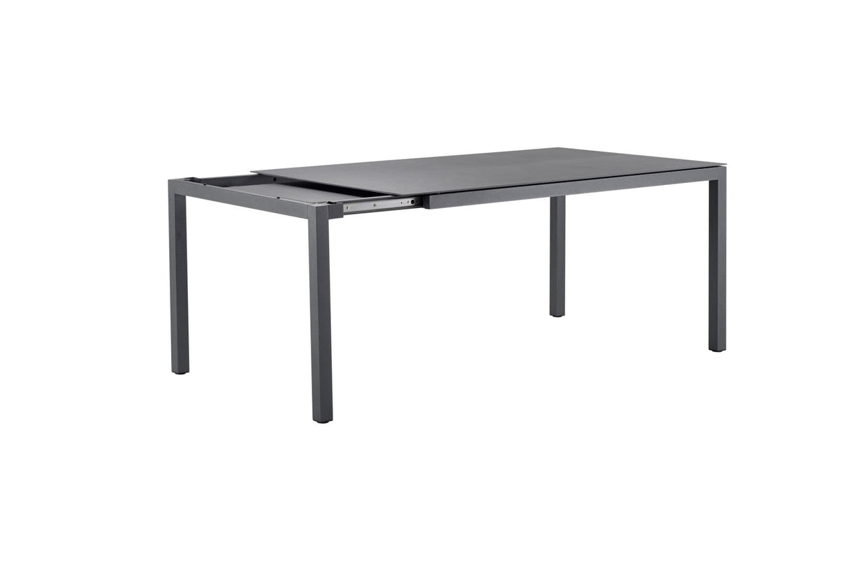 Solpuri Classic Alu Table à rallonge 160-220 x 100cm - Alu Anthracite / Plateau Céramique