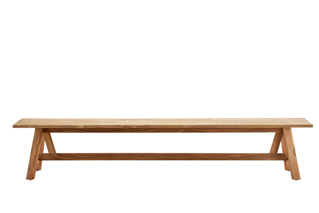 Solpuri Country Banc sans dossier 240cm - Teck rustique