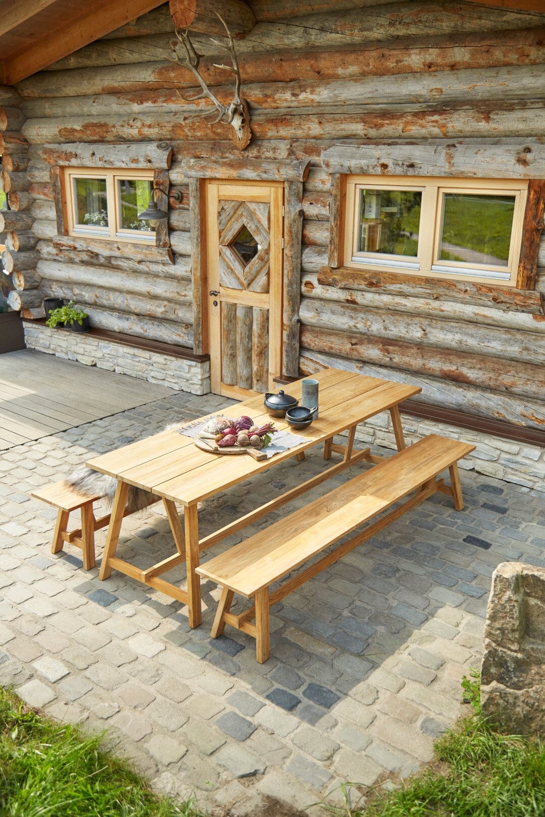 Solpuri Country Table 240 x 80cm - Teck rustique