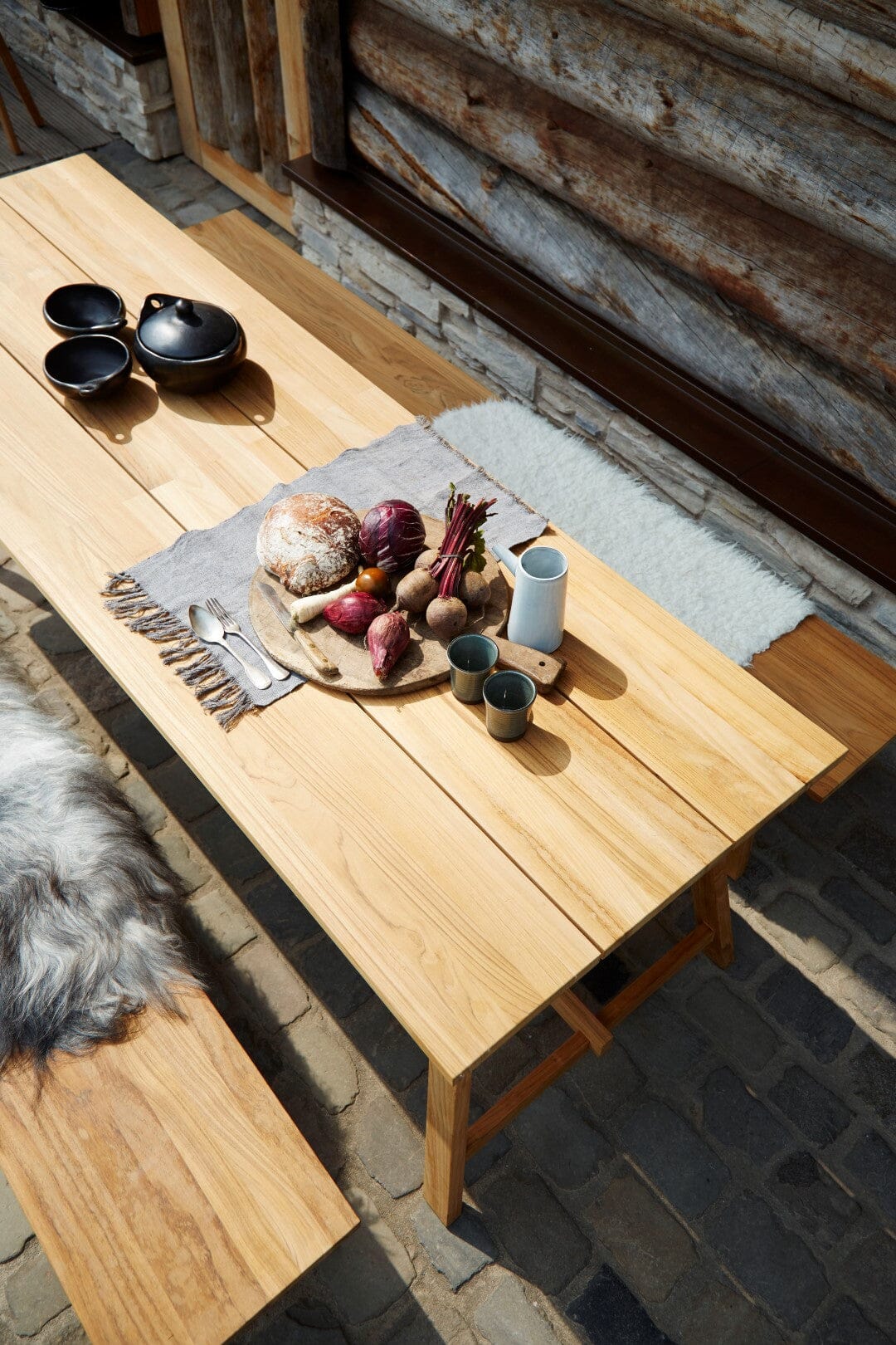 Solpuri Country Table 240 x 80cm - Teck rustique