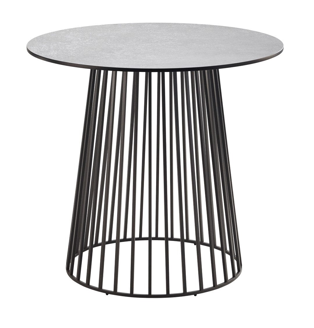 Solpuri Grid Table basse mi-haute Ø 90cm h: 65cm - Alu Anthracite / Plateau HPL