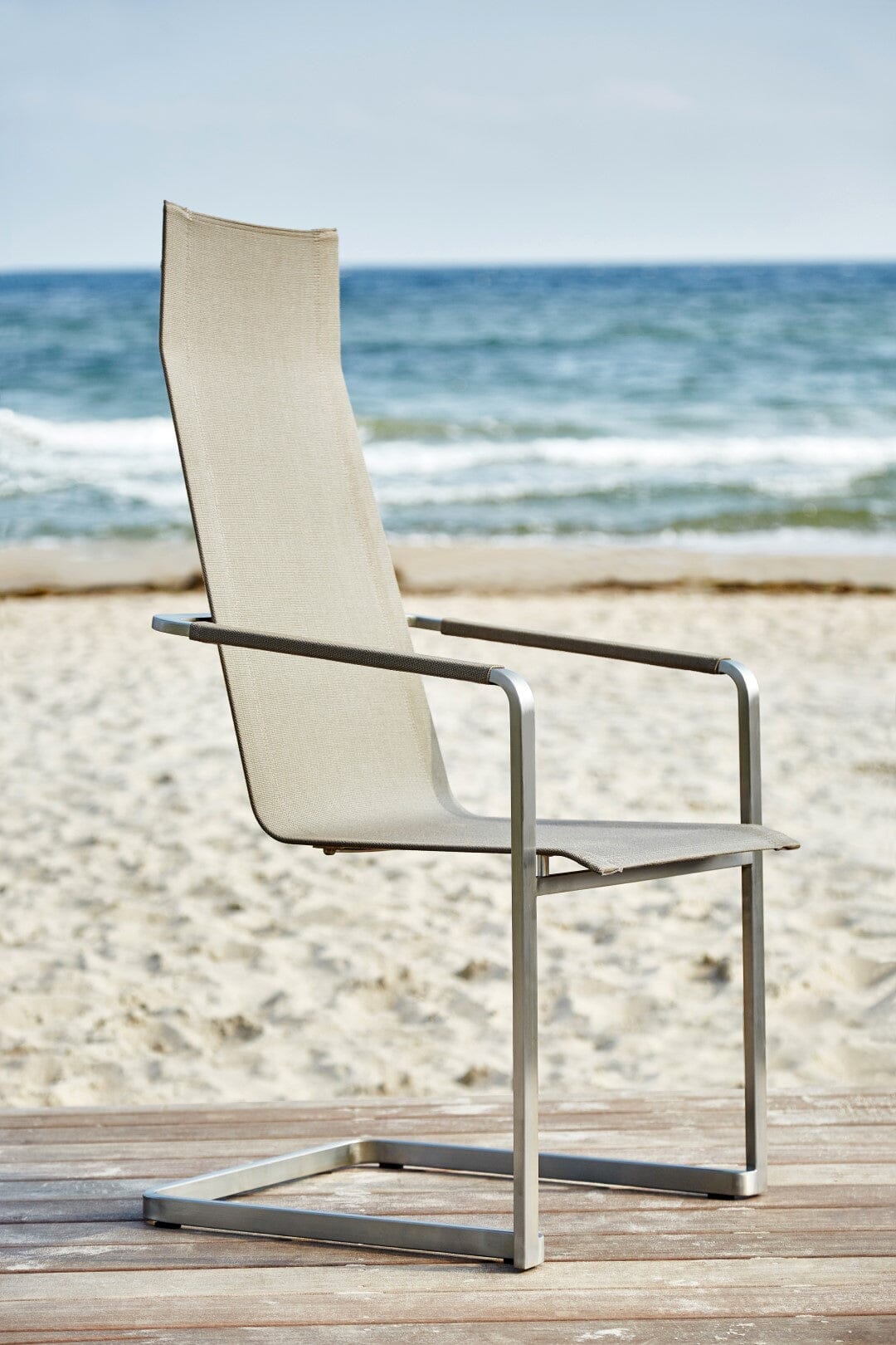 Solpuri Jazz Fauteuil Freischwinger Haut dossier - Acier inoxydable