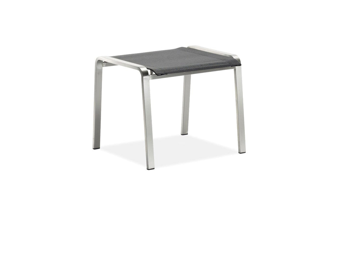 Solpuri Jazz Tabouret Repose-pieds - Acier inoxydable Toile Softex Coal