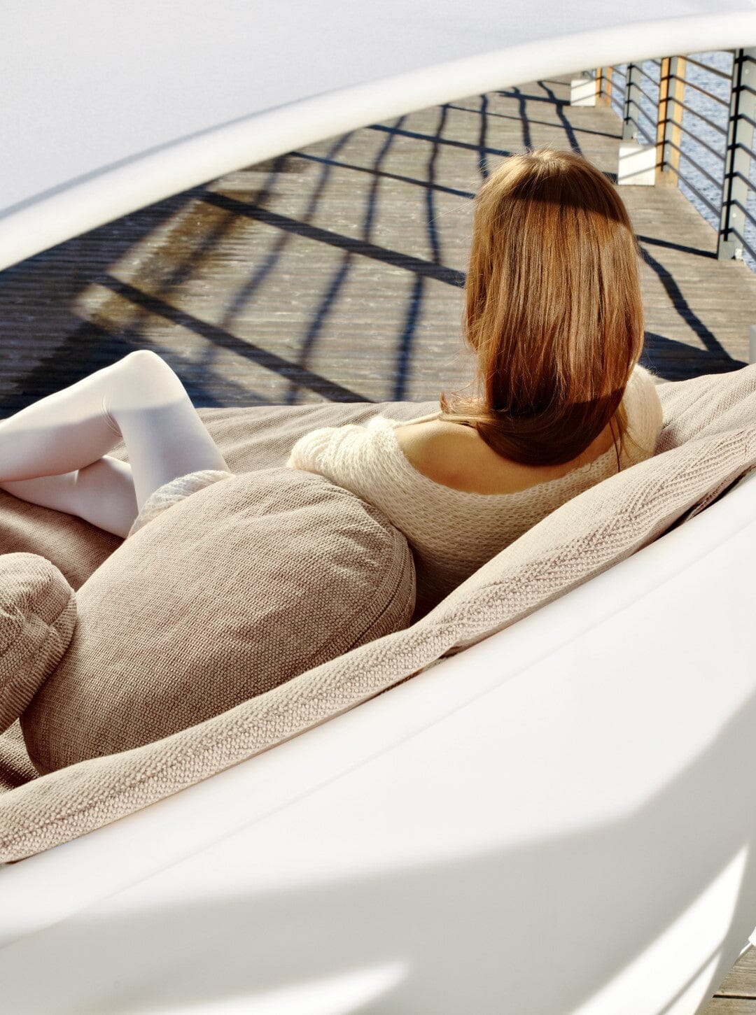 Solpuri Lagoon Daybed - Polyethylène blanc transparent