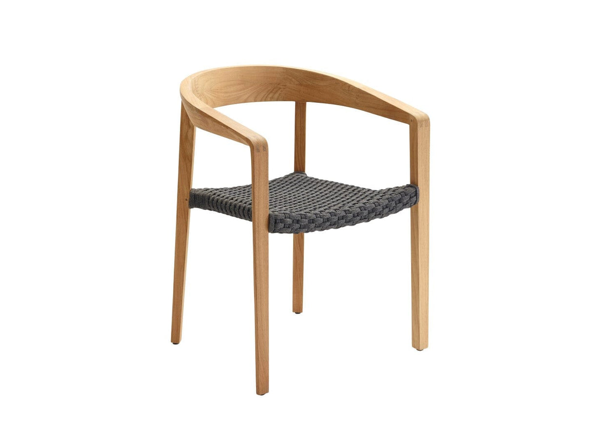 Solpuri Lodge Fauteuil empilable - Teck / String Tex dark-grey