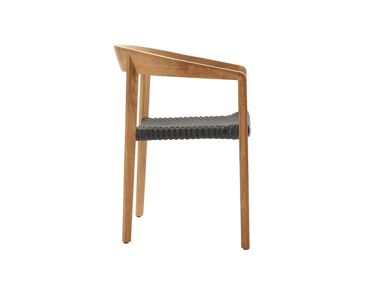 Solpuri Lodge Fauteuil empilable - Teck / String Tex dark-grey