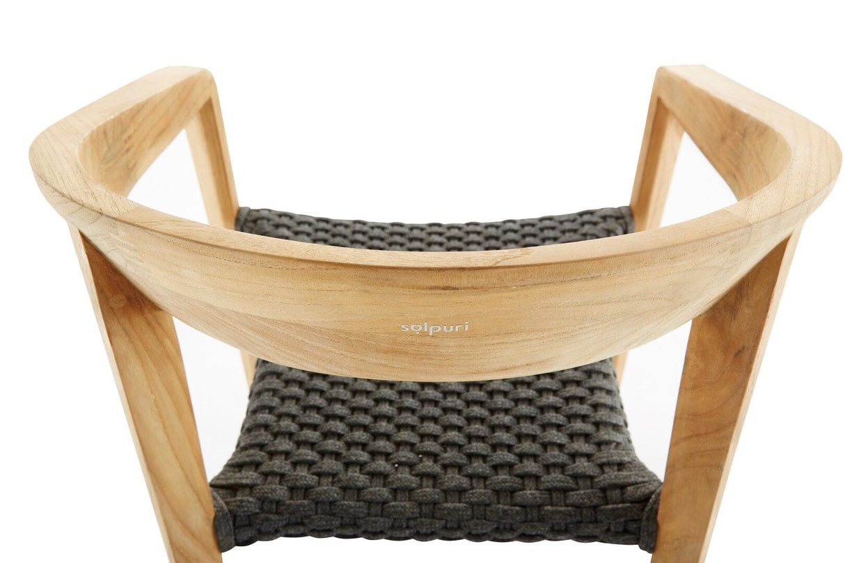 Solpuri Lodge Fauteuil empilable - Teck / String Tex dark-grey