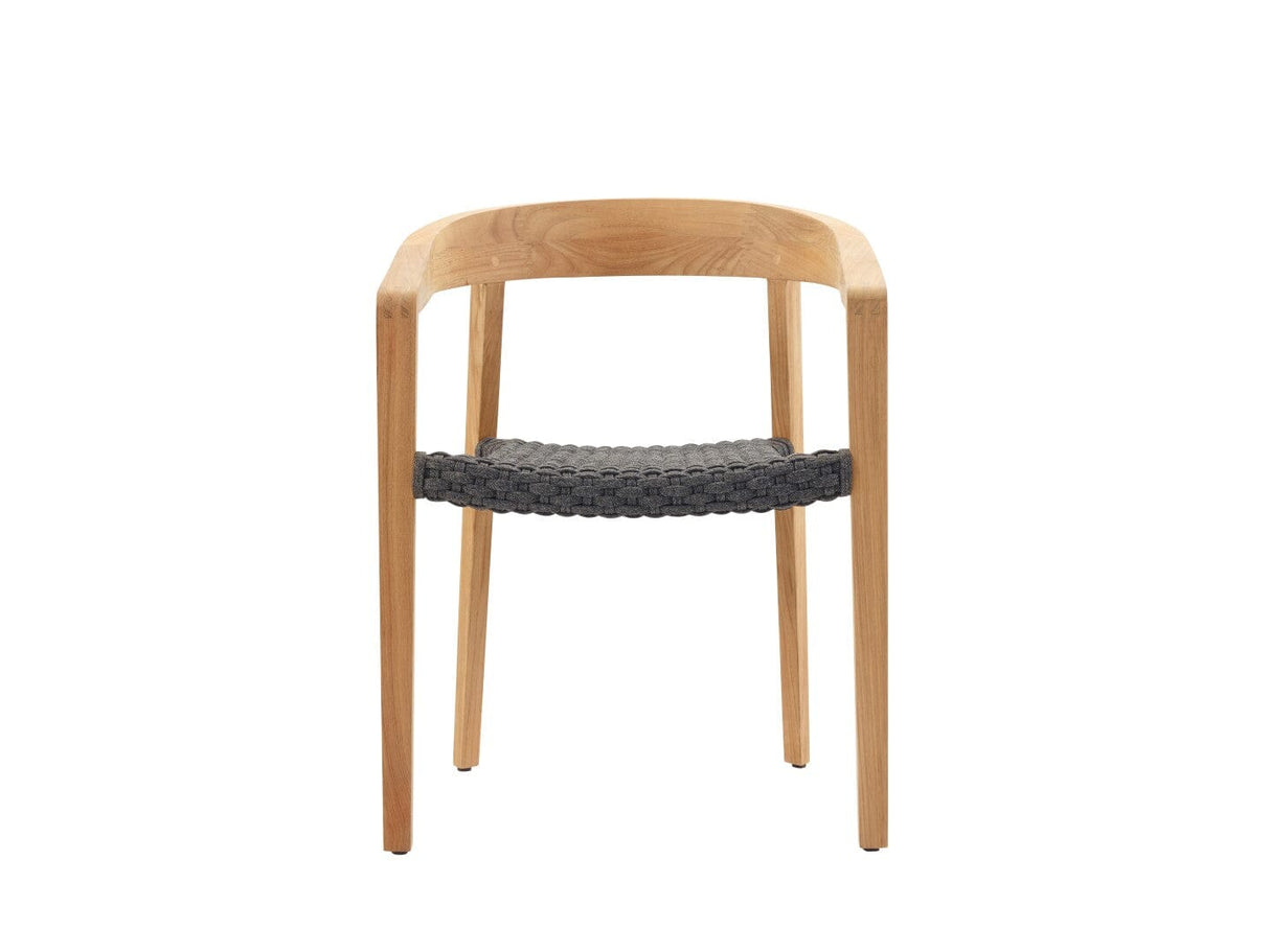 Solpuri Lodge Fauteuil empilable - Teck / String Tex dark-grey