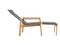 Solpuri Safari Deck-Chair avec Repose-pieds Teck / Toile Softex Coal 