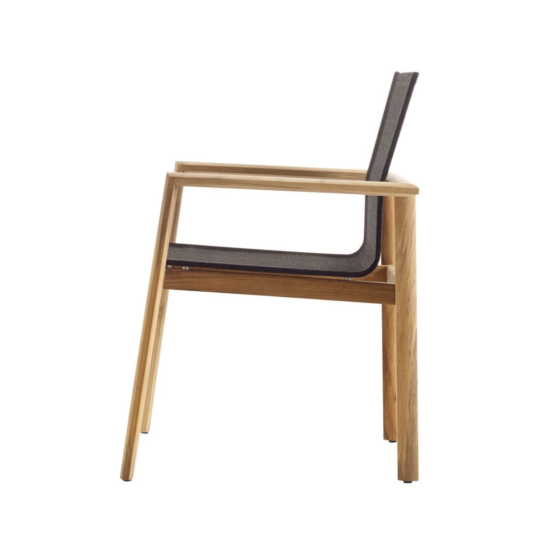 Solpuri Safari Fauteuil empilable - Teck / Toile Softex Coal