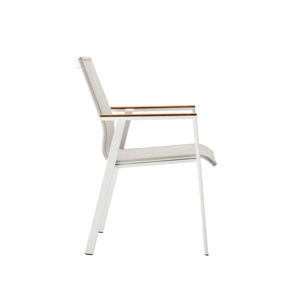 Solpuri Soul Fauteuil empilable - Accoudoirs teck