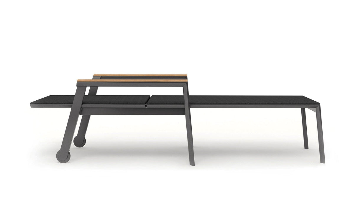 Solpuri Spa Chaise longue, empilable - Accoudoirs teck