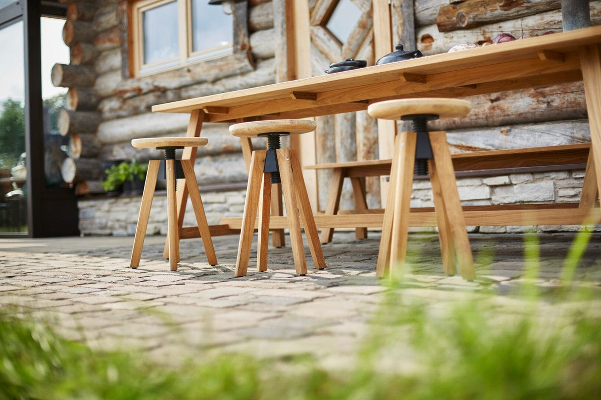 Solpuri Spindle Tabouret pivotant - Teck