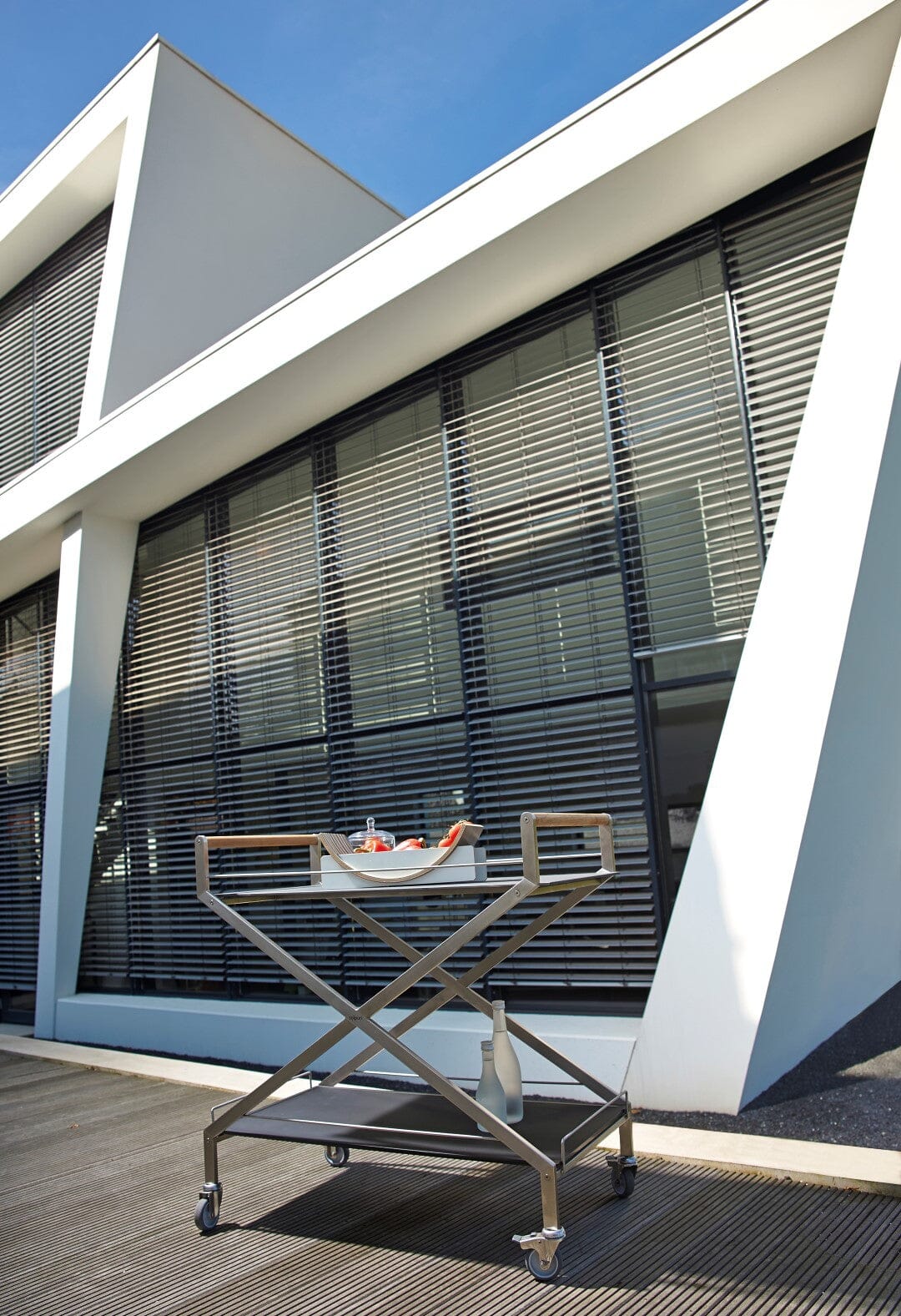 Solpuri Trolley One Bar Trolley Desserte 90 x 50cm - Acier inoxydable / Plateau Céramique