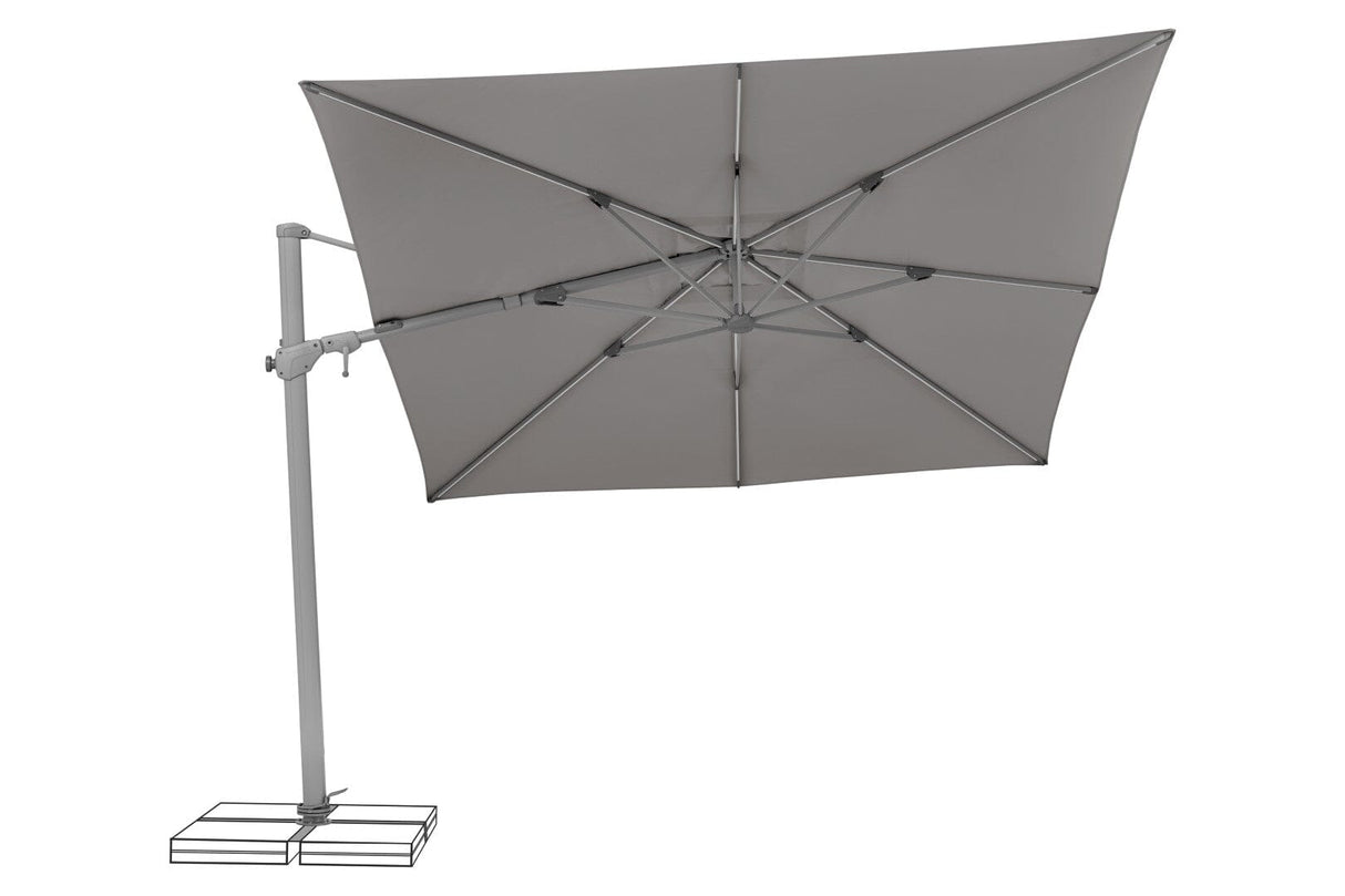 Suncomfort by Glatz Parasol Varioflex Stone grey 057 300x300cm