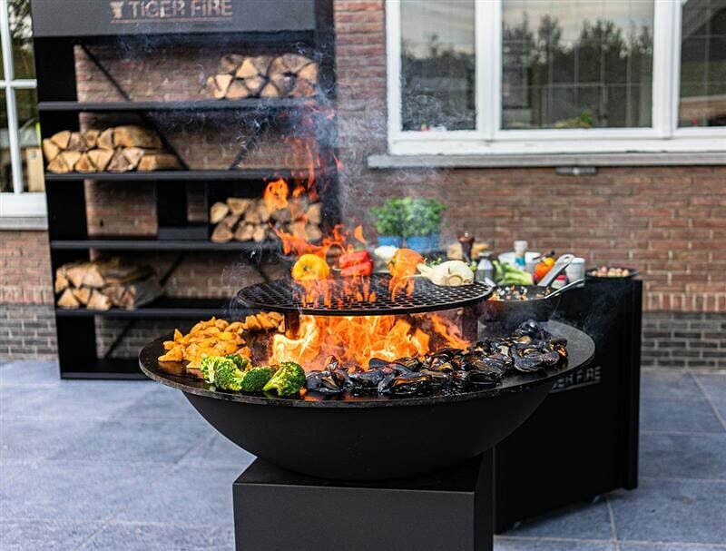 Tiger Fire Étagère por bois de cheminée 160x220x40cm H:220cm