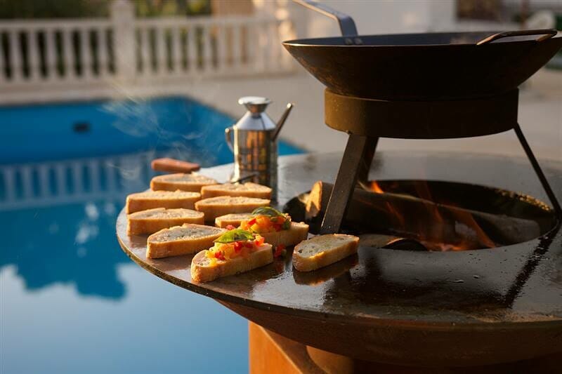 Tiger Fire Wok Set pour Foyer brasero