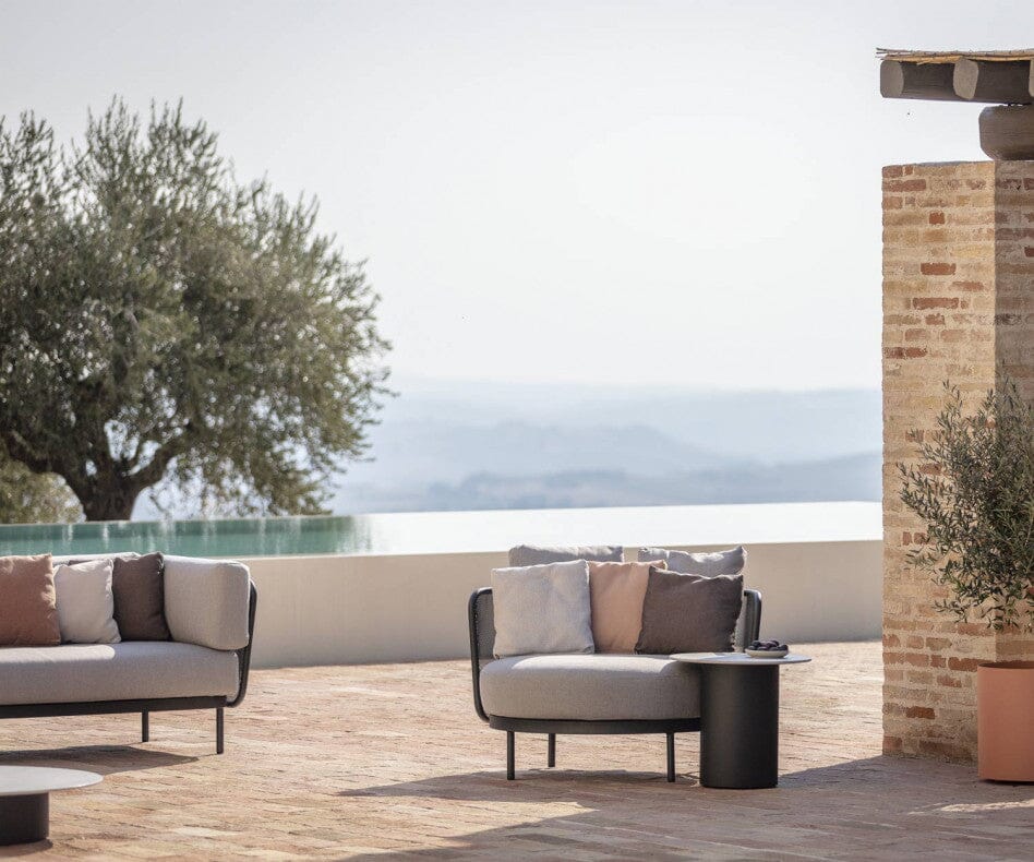 Todus Baza Round Lounge chair, Coussins inclus