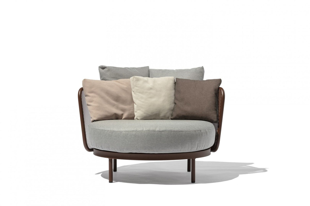 Todus Baza Round Lounge chair, Coussins inclus