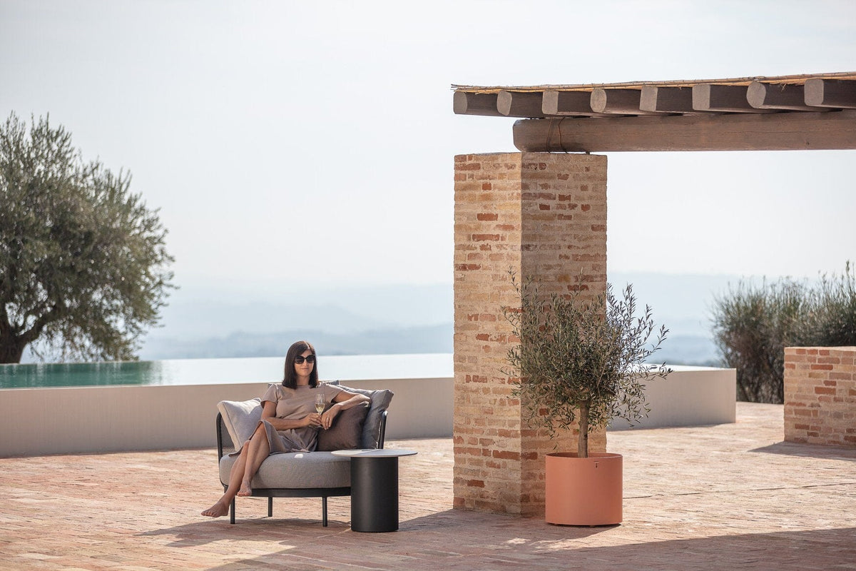Todus Baza Round Lounge chair, Coussins inclus