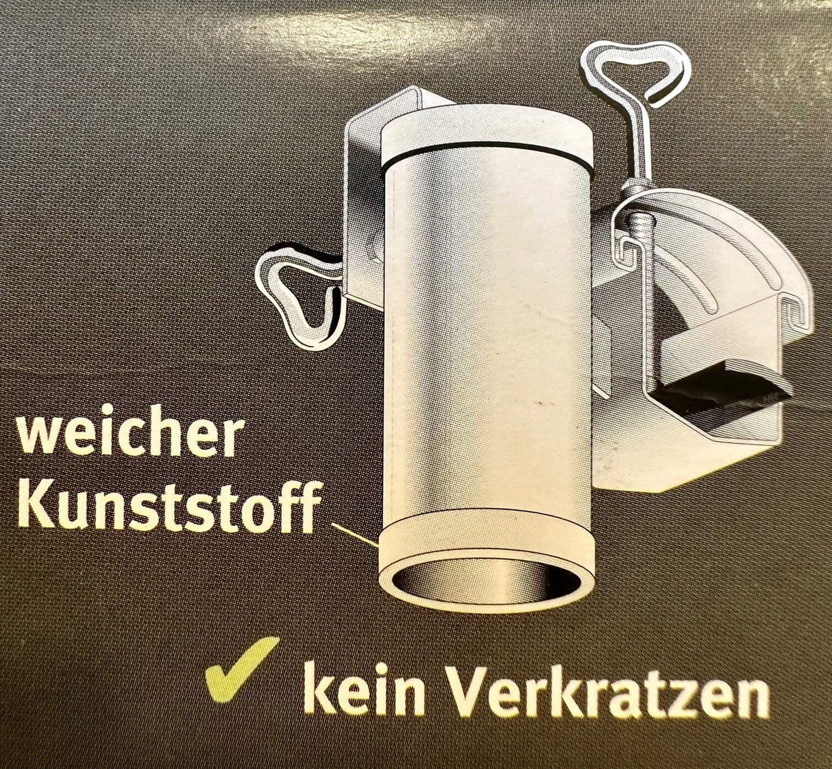 Videx Fixation pour balustrades horizontales Support pour parasol Ø25/Ø35mm Acier laqué blanc