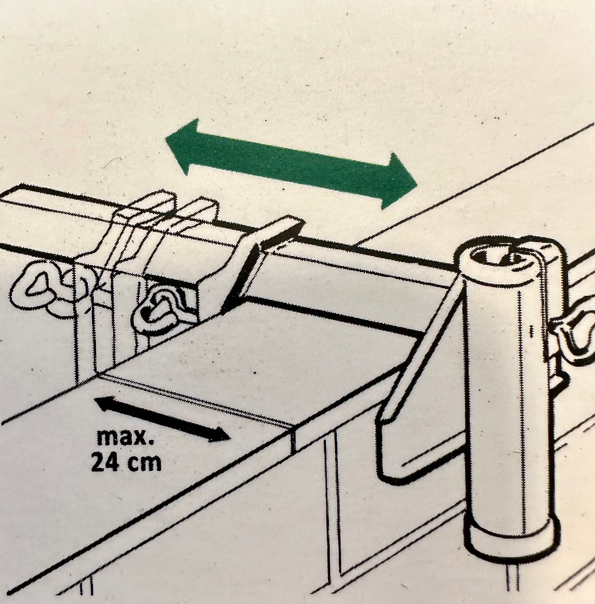 Videx Fixation pour murs verticaux et balustrades Support pour parasol Ø25/Ø35mm Acier laqué blanc