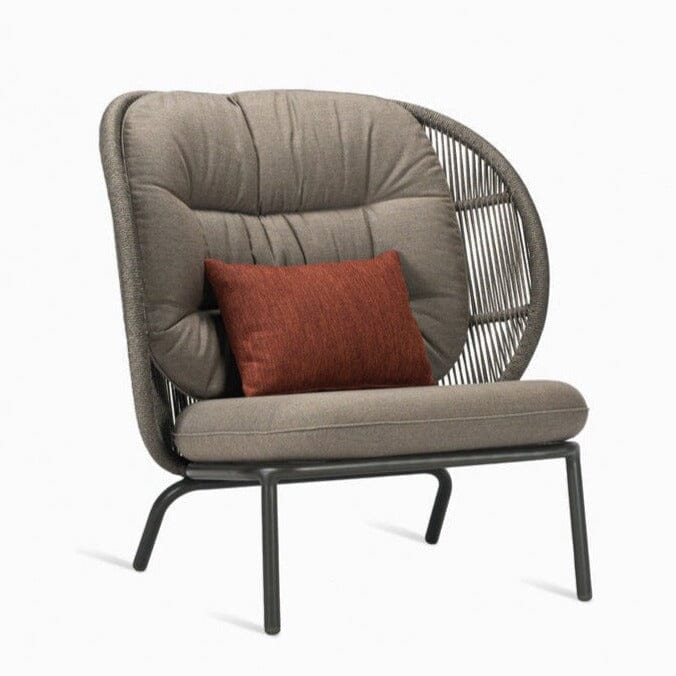 Vincent Sheppard Kodo Cocoon Fauteuil lounge Haut dossier avec coussins Fossil Grey Set Combi 2 Carbon beige (Carbone beige + Spice)