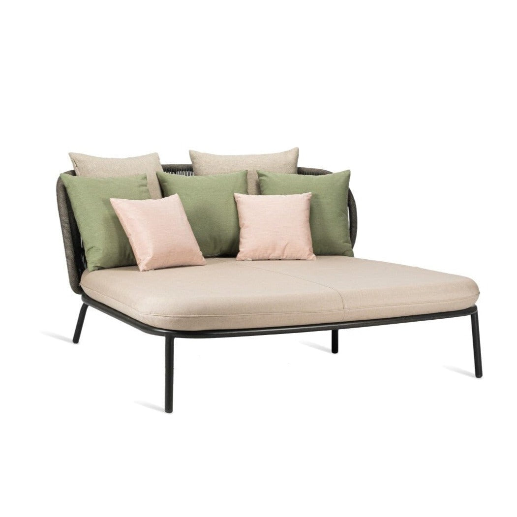 Vincent Sheppard Kodo Daybed avec coussins Fossil Grey Set 2 Almond (Almond + Olive green + Blush)