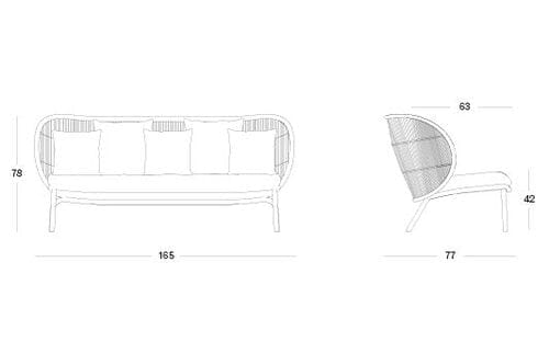 Vincent Sheppard Kodo Lounge Sofa avec coussins