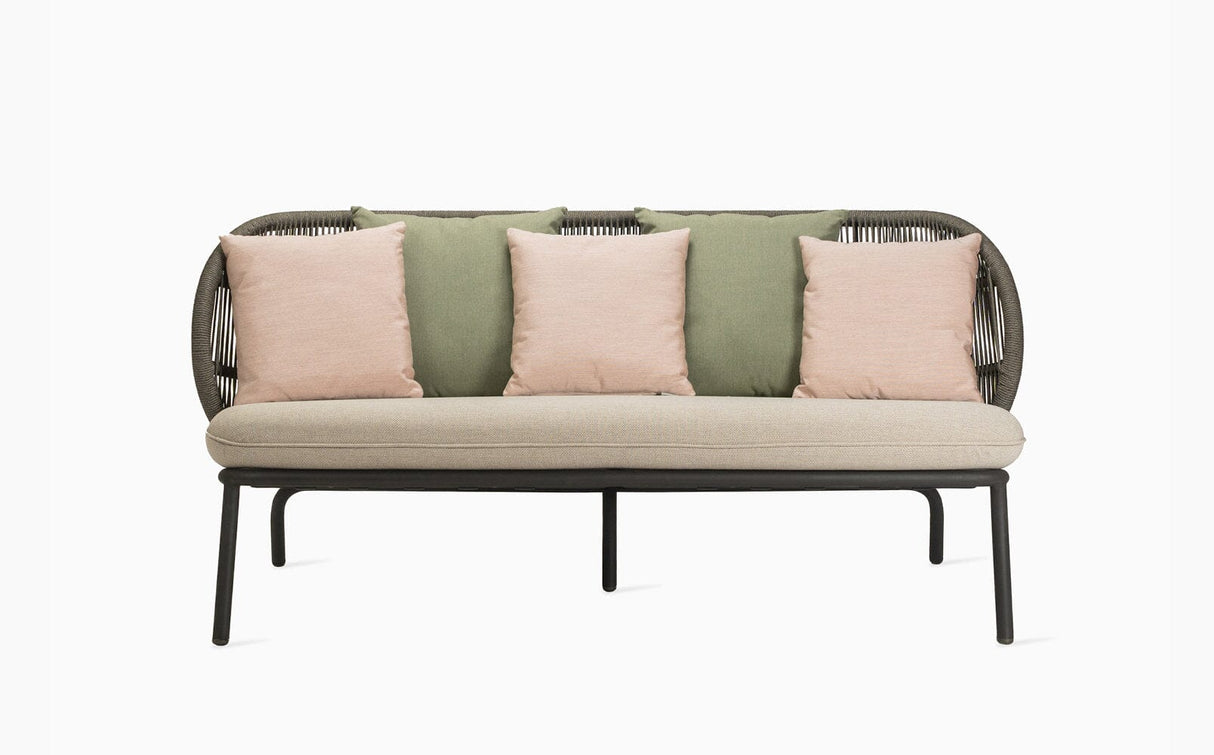 Vincent Sheppard Kodo Lounge Sofa avec coussins Fossil Grey Set 2 Almond (Almond + Olive green + Blush)