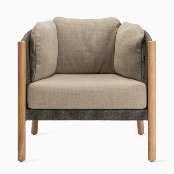 Vincent Sheppard Lento lounge chair avec coussins Assise: couleur Stone - Dossier: Coussin Wing couleur Stone