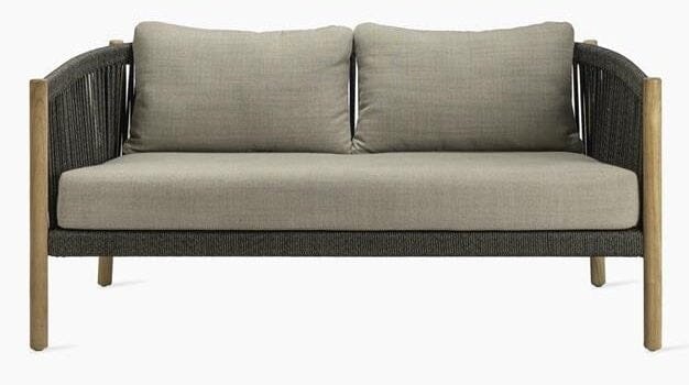 Vincent Sheppard Lento lounge Sofa 2.5S canapé avec coussins Assise: couleur Stone - Dossier: 2 coussins déco Stone