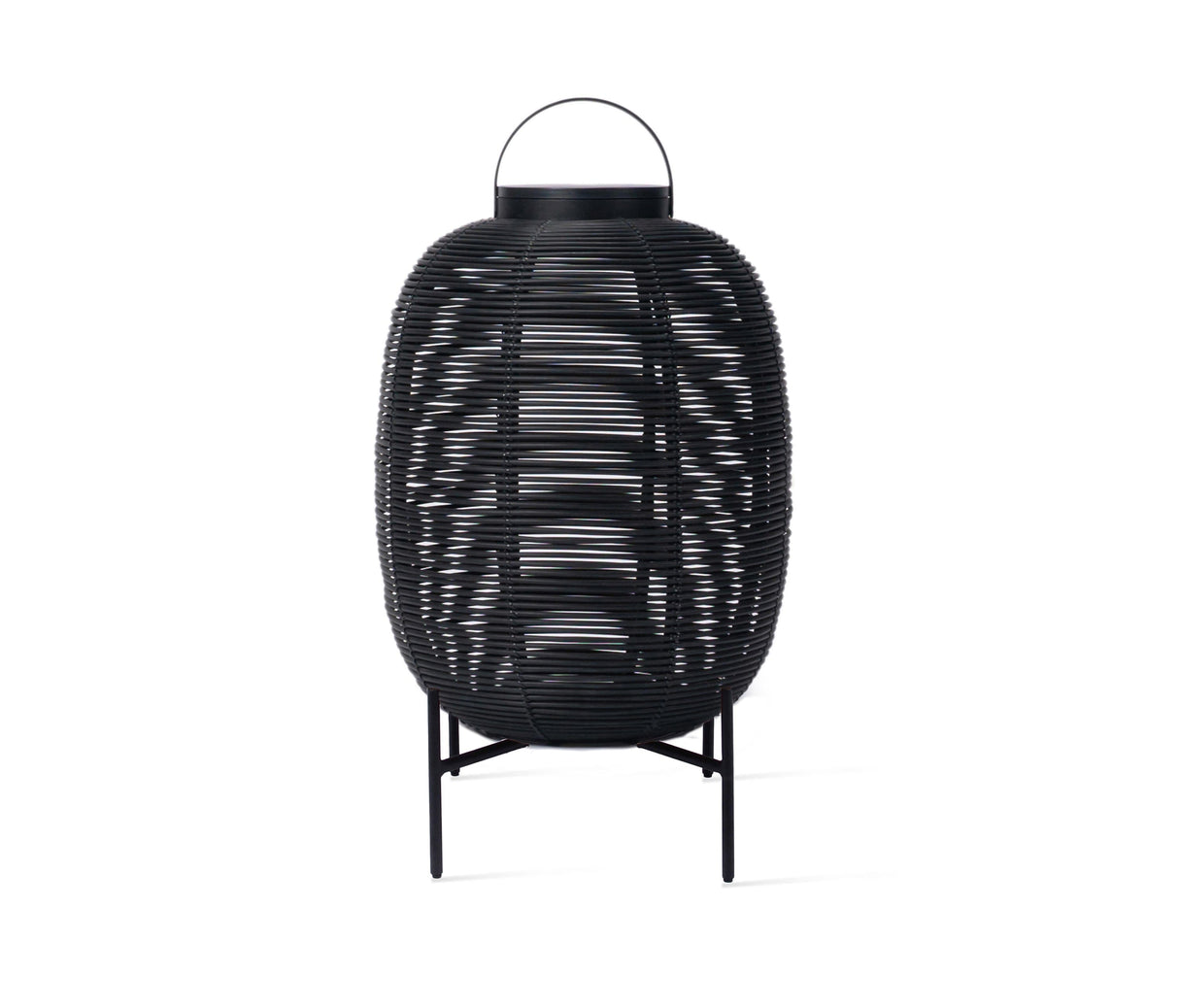 Vincent Sheppard Tika Lanterne solaire avec base en acier Grand modèle hauteur 69cm Noir