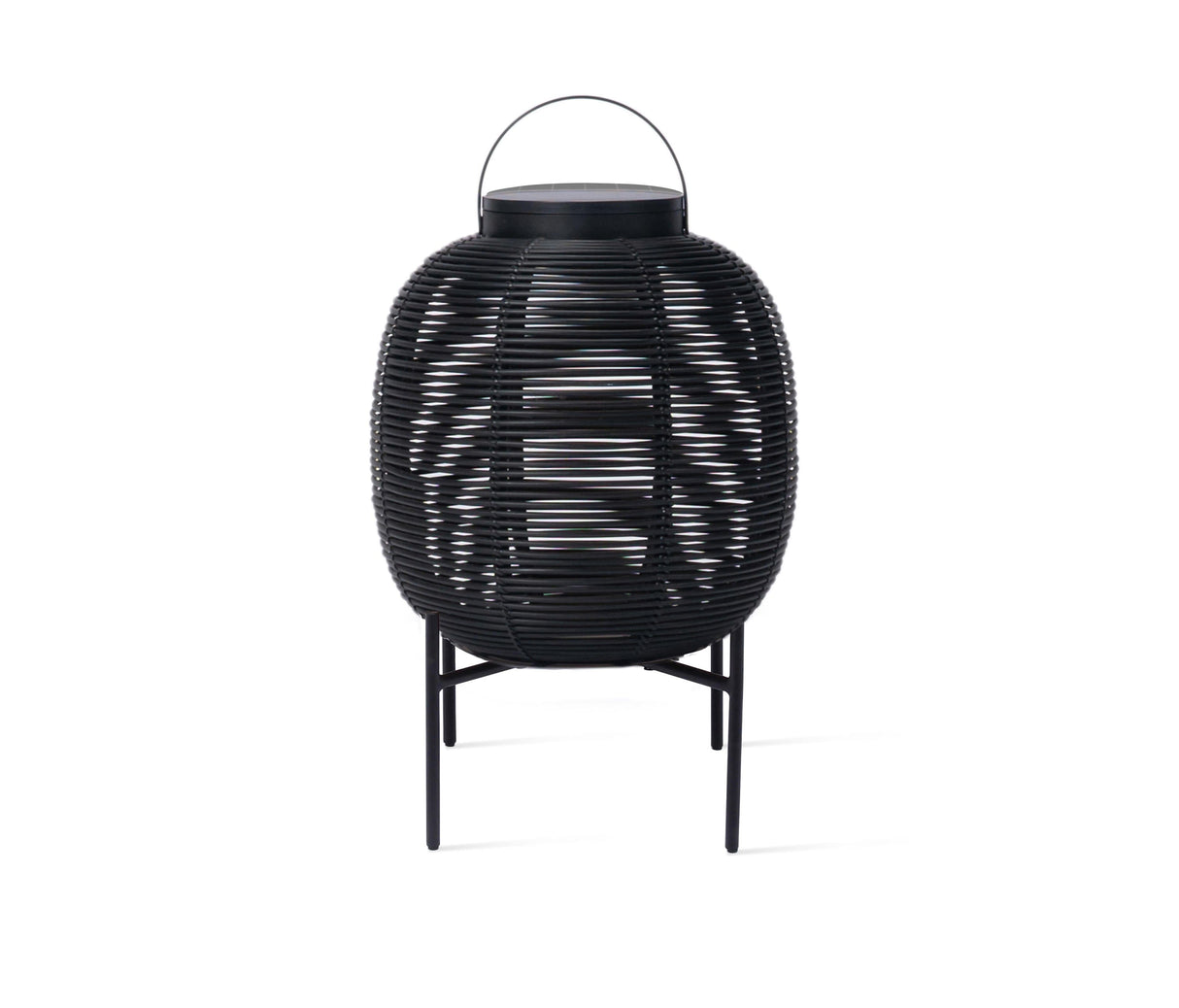 Vincent Sheppard Tika Lanterne solaire avec base en acier Petit modèle hauteur 59cm Noir