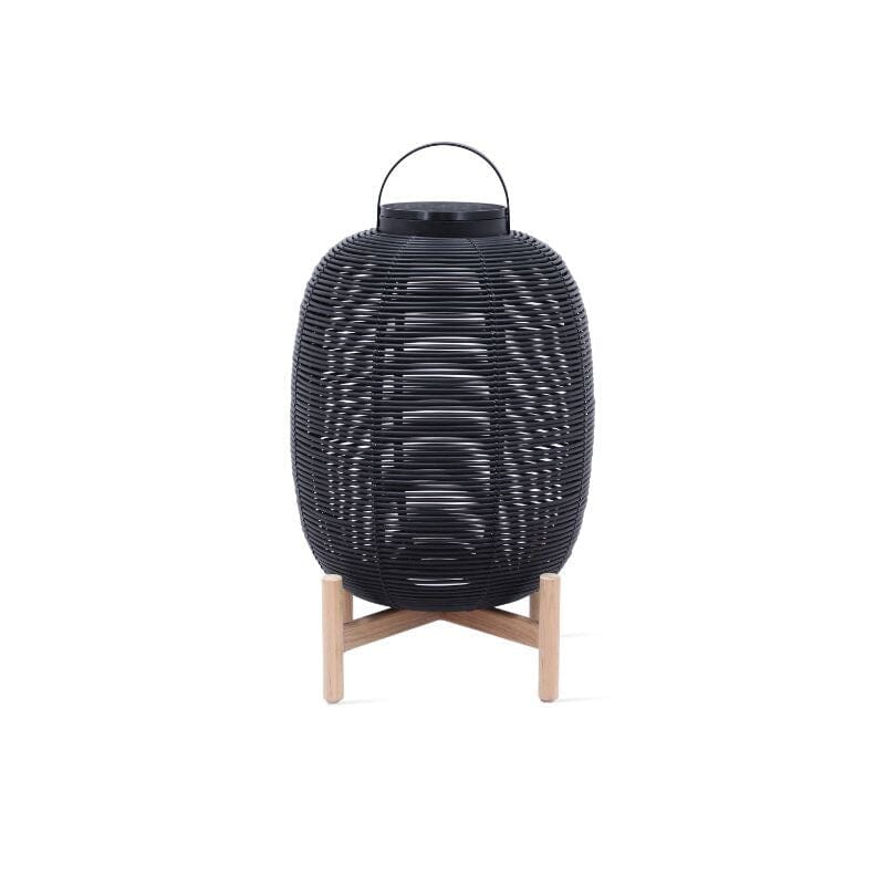 Vincent Sheppard Tika Lanterne solaire avec base en teck Grand modèle hauteur 69cm