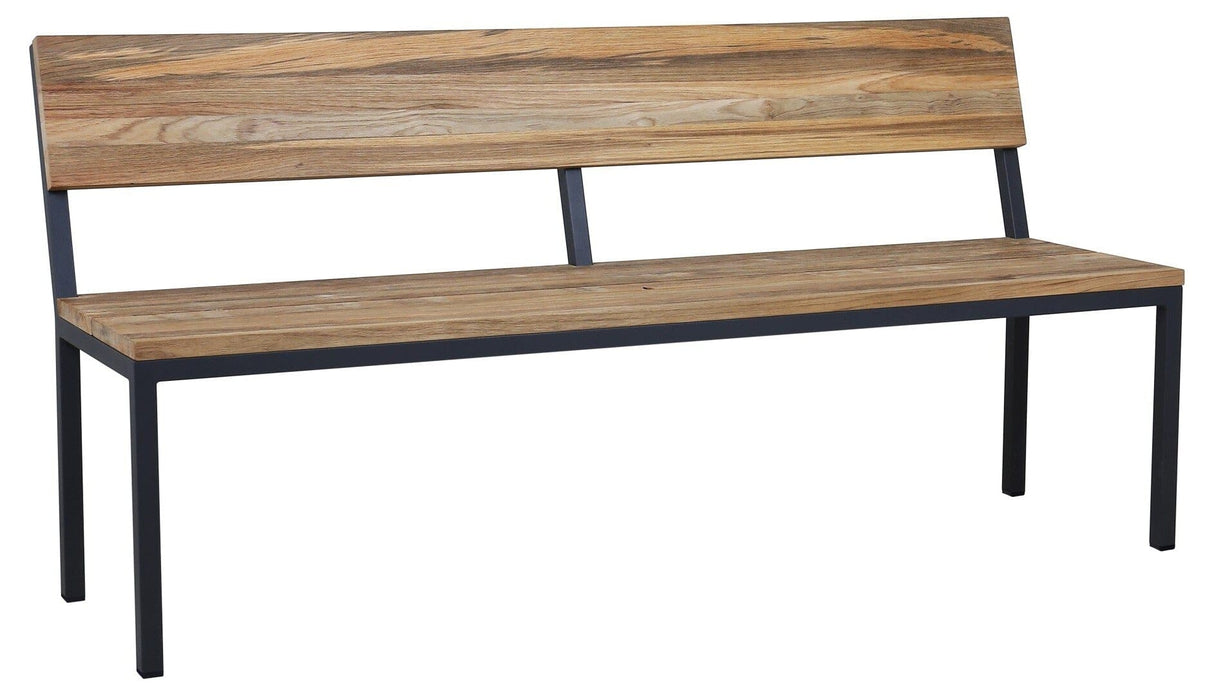 Zebra Alex Banc avec dossier 190cm Graphite / Teck
