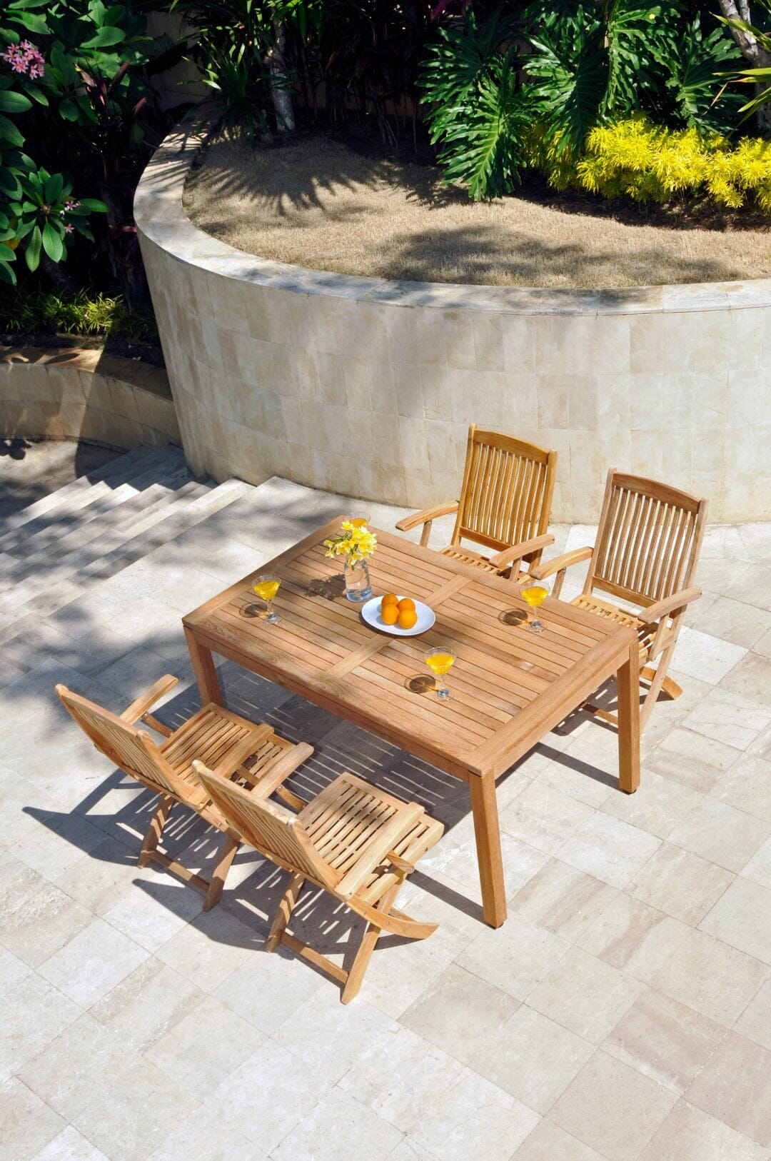 Zebra Bali Fauteuil pliant en teck