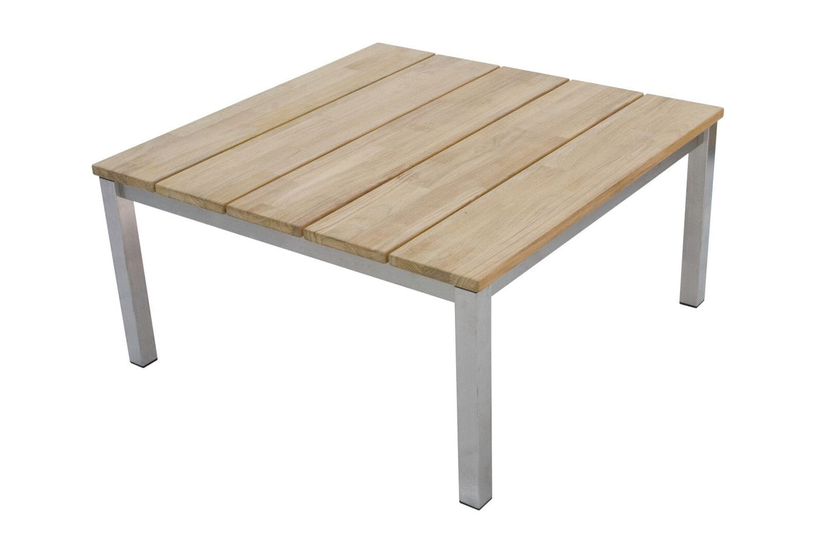 Zebra Bellevue Table basse 84x84cm H:42cm inox et teck Inox / Teck