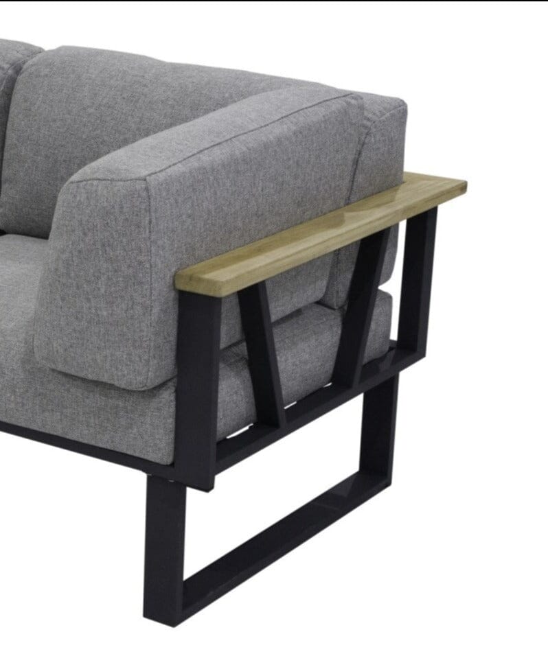 Zebra Belvedere Coussin latéral droite Graphite / Grey