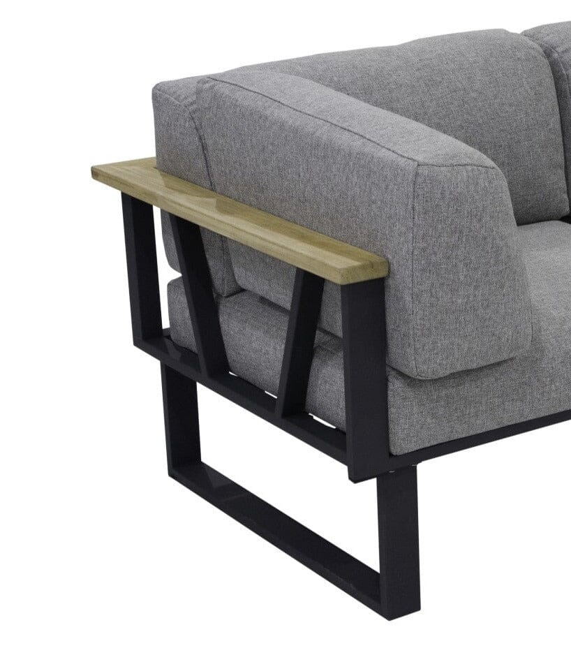 Zebra Belvedere Coussin latéral gauche Graphite / Grey