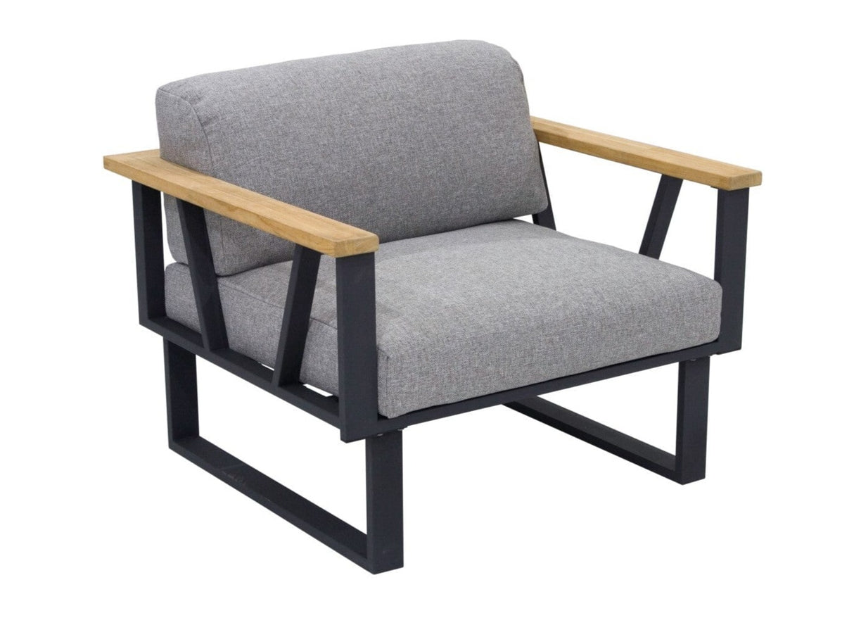 Zebra Belvedere Fauteuil club Graphite / Grey